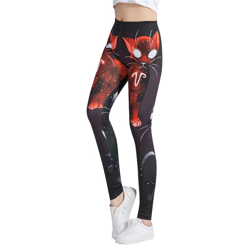 Kitty print Women's colorful Women's Yoga pants